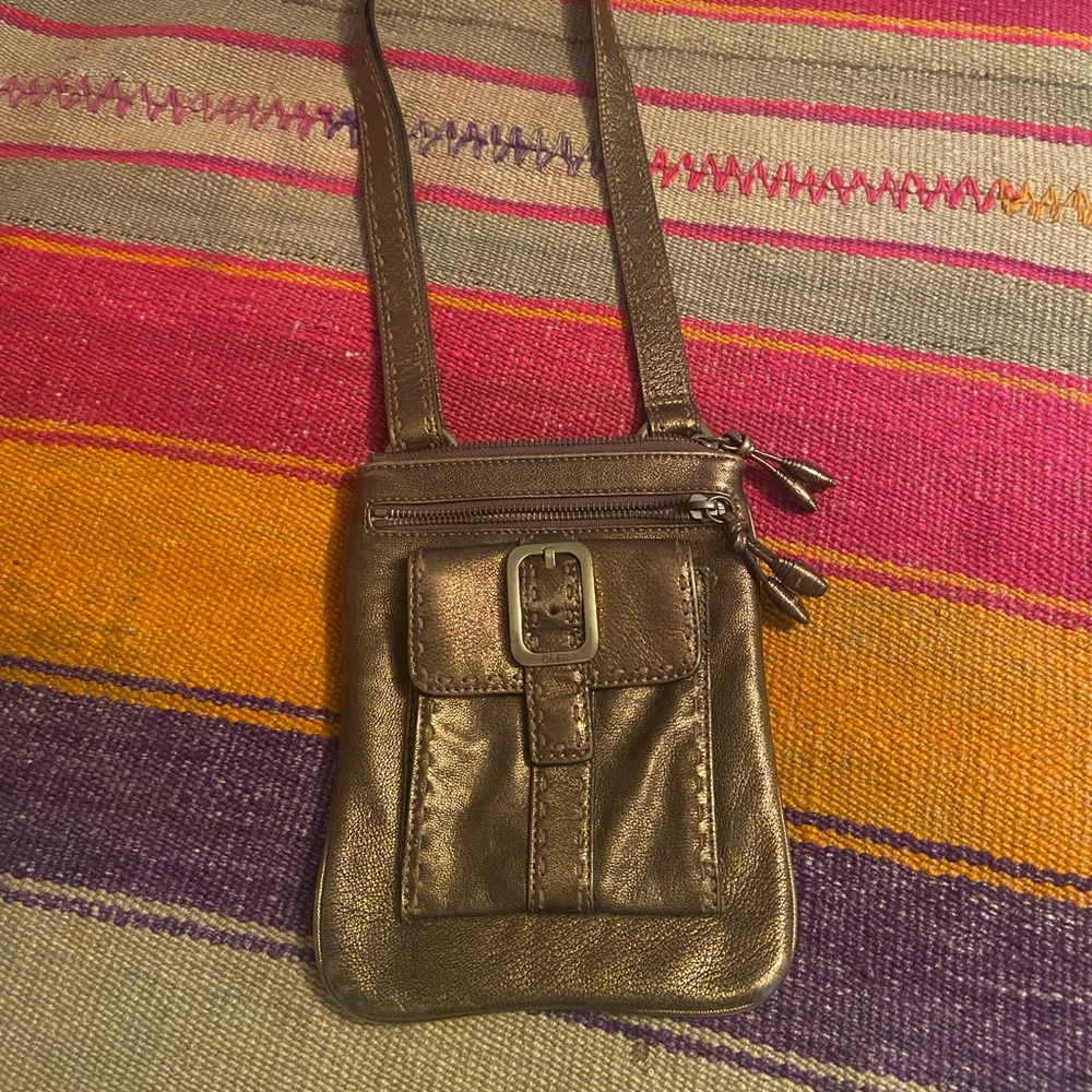 Cole Haan Crossbody Bag Bronze Leather